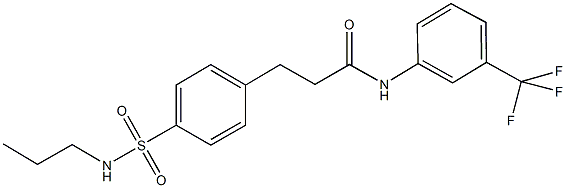 3-{4-[(propylamino)sulfonyl]phenyl}-N-[3-(trifluoromethyl)phenyl]propanamide Struktur