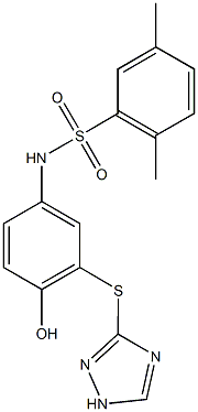 N-[4-hydroxy-3-(1H-1,2,4-triazol-3-ylsulfanyl)phenyl]-2,5-dimethylbenzenesulfonamide Struktur