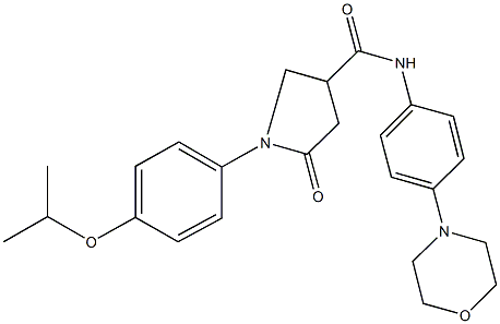 1-(4-isopropoxyphenyl)-N-[4-(4-morpholinyl)phenyl]-5-oxo-3-pyrrolidinecarboxamide Struktur