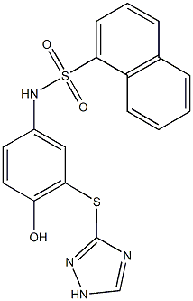 N-[4-hydroxy-3-(1H-1,2,4-triazol-3-ylsulfanyl)phenyl]-1-naphthalenesulfonamide Struktur