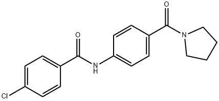 4-chloro-N-[4-(1-pyrrolidinylcarbonyl)phenyl]benzamide Struktur