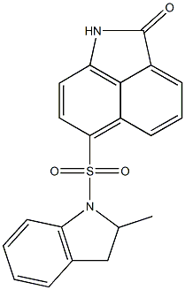 6-[(2-methyl-2,3-dihydro-1H-indol-1-yl)sulfonyl]benzo[cd]indol-2(1H)-one Struktur