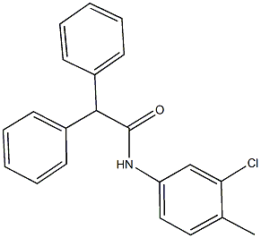 N-(3-chloro-4-methylphenyl)-2,2-diphenylacetamide Struktur