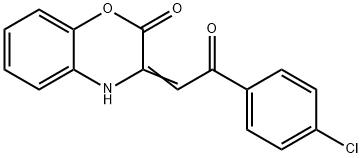 3-[2-(4-chlorophenyl)-2-oxoethylidene]-3,4-dihydro-2H-1,4-benzoxazin-2-one Struktur