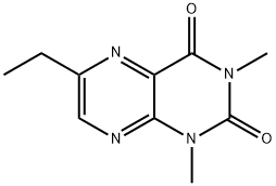 6-ethyl-1,3-dimethyl-2,4(1H,3H)-pteridinedione Struktur