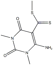 methyl 6-amino-1,3-dimethyl-2,4-dioxo-1,2,3,4-tetrahydro-5-pyrimidinecarbodithioate Struktur