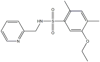 5-ethoxy-2,4-dimethyl-N-(2-pyridinylmethyl)benzenesulfonamide Struktur