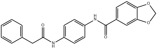 N-{4-[(2-phenylacetyl)amino]phenyl}-1,3-benzodioxole-5-carboxamide Struktur