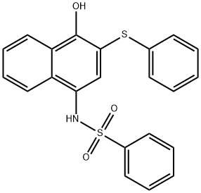 N-[4-hydroxy-3-(phenylsulfanyl)-1-naphthyl]benzenesulfonamide Struktur