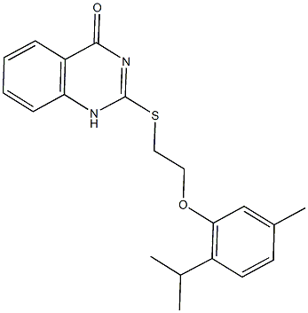 2-{[2-(2-isopropyl-5-methylphenoxy)ethyl]sulfanyl}-4(1H)-quinazolinone Struktur