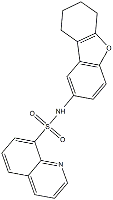 N-(6,7,8,9-tetrahydrodibenzo[b,d]furan-2-yl)-8-quinolinesulfonamide Struktur