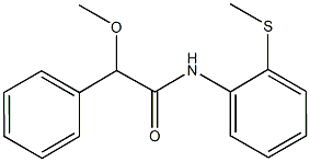 2-methoxy-N-[2-(methylsulfanyl)phenyl]-2-phenylacetamide Struktur