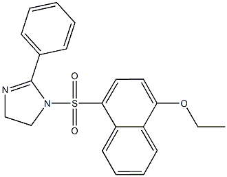 ethyl 4-[(2-phenyl-4,5-dihydro-1H-imidazol-1-yl)sulfonyl]-1-naphthyl ether Struktur