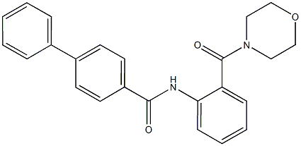 N-[2-(4-morpholinylcarbonyl)phenyl][1,1'-biphenyl]-4-carboxamide Struktur