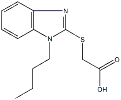 [(1-butyl-1H-benzimidazol-2-yl)sulfanyl]acetic acid Struktur