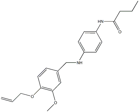 N-(4-{[4-(allyloxy)-3-methoxybenzyl]amino}phenyl)butanamide Struktur