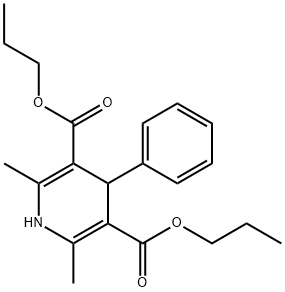 dipropyl 2,6-dimethyl-4-phenyl-1,4-dihydro-3,5-pyridinedicarboxylate Struktur