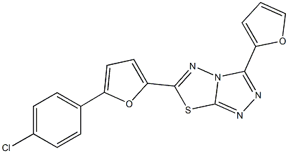 6-[5-(4-chlorophenyl)-2-furyl]-3-(2-furyl)[1,2,4]triazolo[3,4-b][1,3,4]thiadiazole Struktur