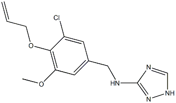 N-[4-(allyloxy)-3-chloro-5-methoxybenzyl]-N-(1H-1,2,4-triazol-3-yl)amine Struktur