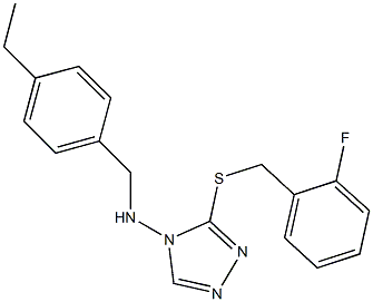 N-(4-ethylbenzyl)-N-{3-[(2-fluorobenzyl)thio]-4H-1,2,4-triazol-4-yl}amine Struktur