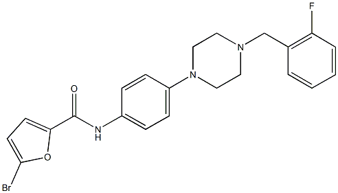 5-bromo-N-{4-[4-(2-fluorobenzyl)-1-piperazinyl]phenyl}-2-furamide Struktur