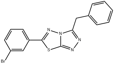 3-benzyl-6-(3-bromophenyl)[1,2,4]triazolo[3,4-b][1,3,4]thiadiazole Struktur