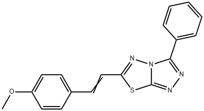 6-[2-(4-methoxyphenyl)vinyl]-3-phenyl[1,2,4]triazolo[3,4-b][1,3,4]thiadiazole Struktur