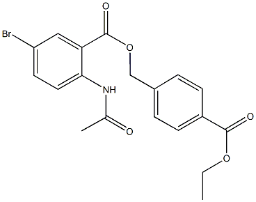 4-(ethoxycarbonyl)benzyl 2-(acetylamino)-5-bromobenzoate Struktur