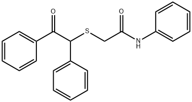 2-[(2-oxo-1,2-diphenylethyl)sulfanyl]-N-phenylacetamide Struktur