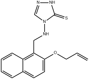 4-({[2-(allyloxy)-1-naphthyl]methyl}amino)-4H-1,2,4-triazole-3-thiol Struktur