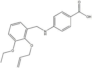 4-{[2-(allyloxy)-3-ethoxybenzyl]amino}benzoic acid Struktur