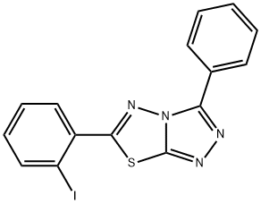 6-(2-iodophenyl)-3-phenyl[1,2,4]triazolo[3,4-b][1,3,4]thiadiazole Struktur