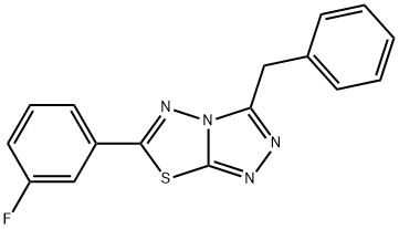 3-benzyl-6-(3-fluorophenyl)[1,2,4]triazolo[3,4-b][1,3,4]thiadiazole Struktur