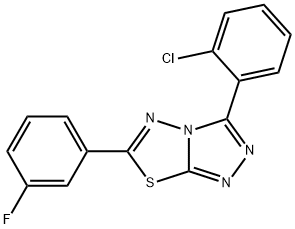 3-(2-chlorophenyl)-6-(3-fluorophenyl)[1,2,4]triazolo[3,4-b][1,3,4]thiadiazole Struktur