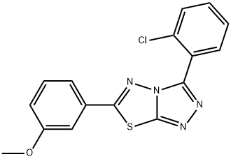 3-[3-(2-chlorophenyl)[1,2,4]triazolo[3,4-b][1,3,4]thiadiazol-6-yl]phenyl methyl ether Struktur