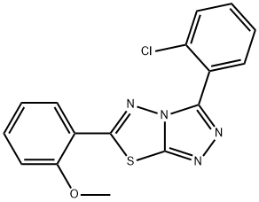 2-[3-(2-chlorophenyl)[1,2,4]triazolo[3,4-b][1,3,4]thiadiazol-6-yl]phenyl methyl ether Struktur