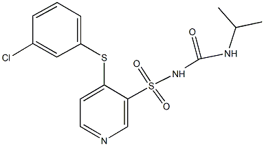 4-[(3-chlorophenyl)sulfanyl]-3-({[(isopropylamino)carbonyl]amino}sulfonyl)pyridine Struktur