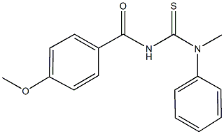 N'-(4-methoxybenzoyl)-N-methyl-N-phenylthiourea Struktur