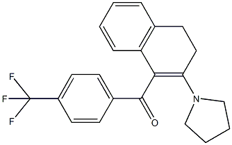 [2-(1-pyrrolidinyl)-3,4-dihydro-1-naphthalenyl][4-(trifluoromethyl)phenyl]methanone Struktur