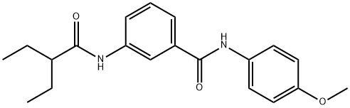 3-[(2-ethylbutanoyl)amino]-N-(4-methoxyphenyl)benzamide Struktur