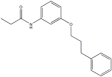 N-[3-(3-phenylpropoxy)phenyl]propanamide Struktur