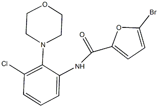 5-bromo-N-[3-chloro-2-(4-morpholinyl)phenyl]-2-furamide Struktur