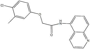 2-(4-chloro-3-methylphenoxy)-N-(5-quinolinyl)acetamide Struktur