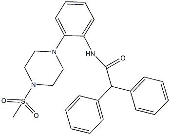 N-{2-[4-(methylsulfonyl)-1-piperazinyl]phenyl}-2,2-diphenylacetamide Struktur