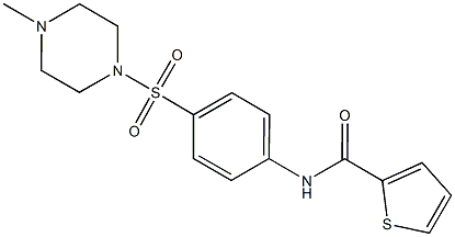 N-{4-[(4-methyl-1-piperazinyl)sulfonyl]phenyl}-2-thiophenecarboxamide Struktur