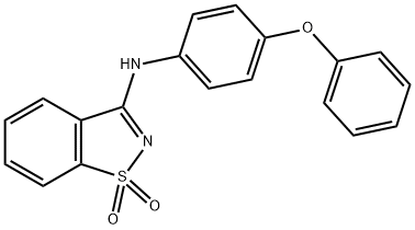 N-(1,1-dioxido-1,2-benzisothiazol-3-yl)-N-(4-phenoxyphenyl)amine Struktur