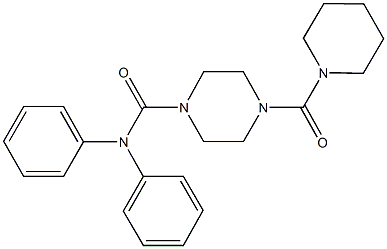 N,N-diphenyl-4-(1-piperidinylcarbonyl)-1-piperazinecarboxamide Struktur