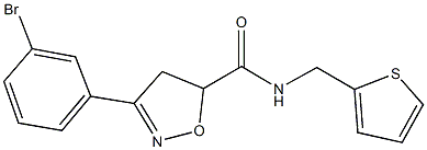 3-(3-bromophenyl)-N-(2-thienylmethyl)-4,5-dihydro-5-isoxazolecarboxamide Struktur