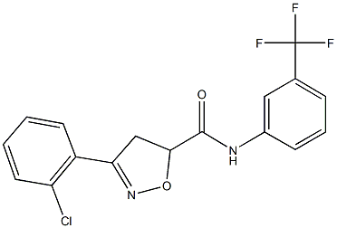 3-(2-chlorophenyl)-N-[3-(trifluoromethyl)phenyl]-4,5-dihydro-5-isoxazolecarboxamide Struktur