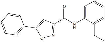 N-(2-ethylphenyl)-5-phenyl-3-isoxazolecarboxamide Struktur